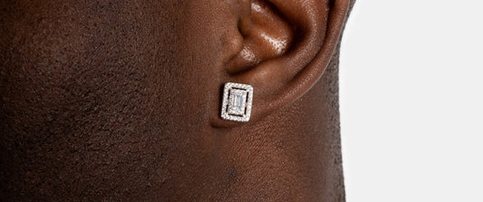 7mm Princess Cut Earrings